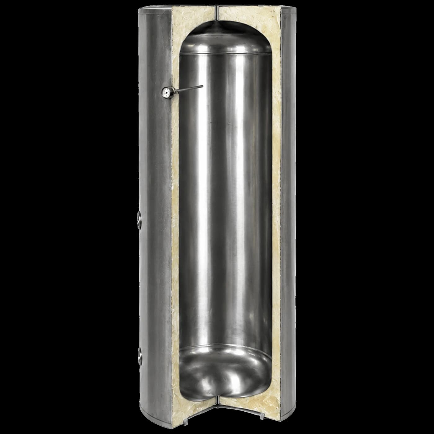 Insulated tank cutaway