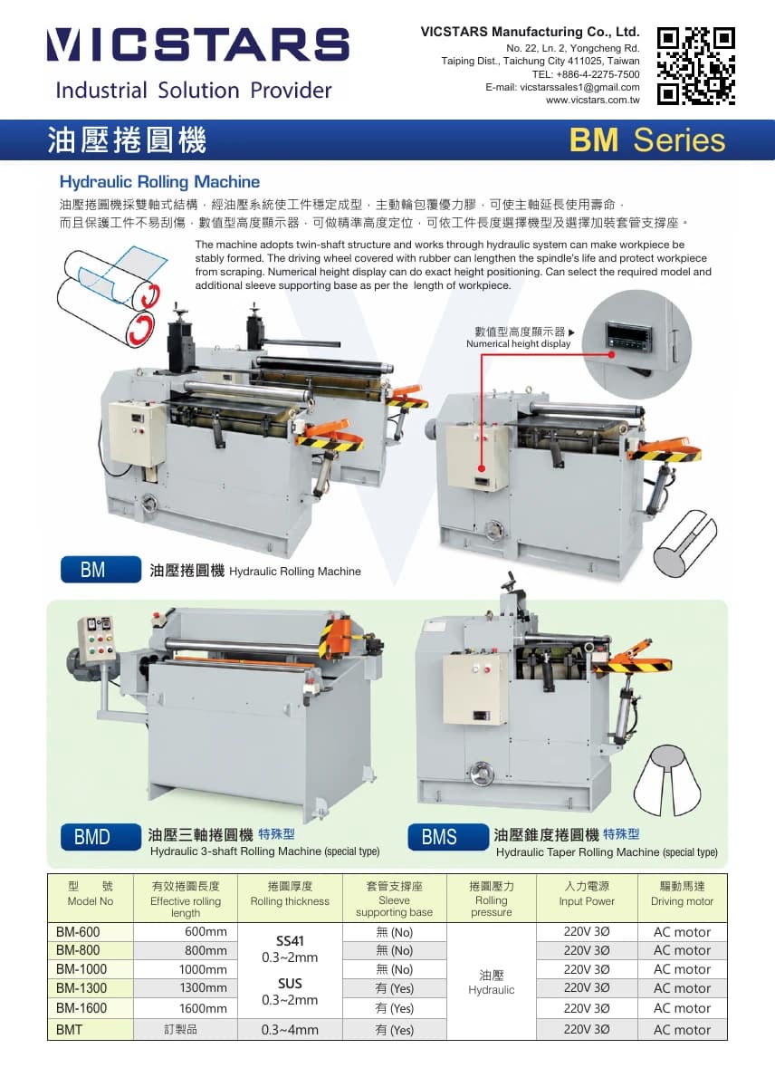 First page of BM - Hydraulic Plate Rolling Machine